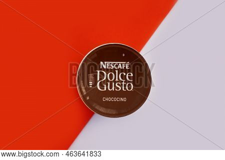 October 16, 2022 Ukraine Kyiv City Nescafe Dolce Gusto Chococino Capsule