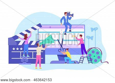 Video Maker. Tv Jobs Multimedia Production Team, Filming Crew In Making Film Studio, Entertainment I