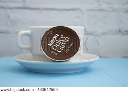 October 16, 2022 Ukraine Kyiv City Nescafe Dolce Gusto Chococino Capsule