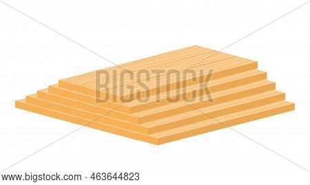 Stack Of Boards Icon. Wooden Inventory For Floor Construction, Thermal Insulation, Cold Weather Prot