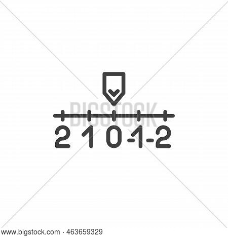 Camera Exposure Line Icon. Linear Style Sign For Mobile Concept And Web Design. Camera Light Meter O