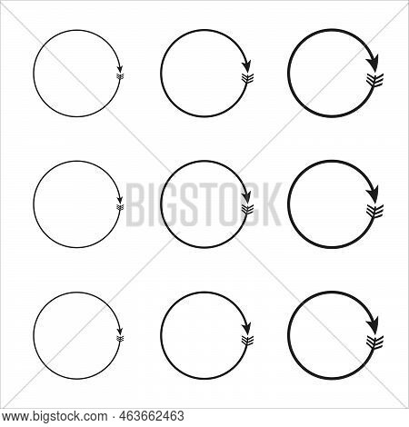 Set Of Black Circles. Vector Grunge Round Shapes. Speed Lines In Circle Form. Bubble Proet Vector Il