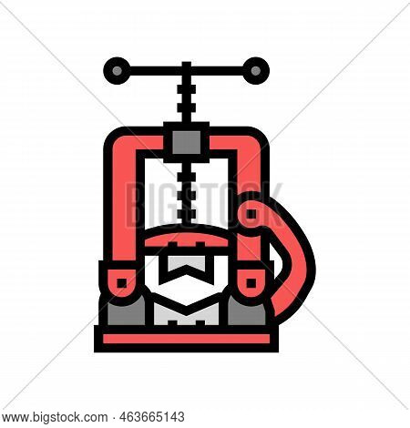 Pipe Vice Color Icon Vector. Pipe Vice Sign. Isolated Symbol Illustration