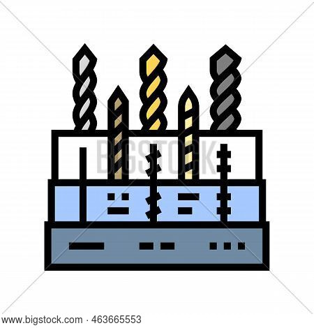 Drill Bit Holder Color Icon Vector. Drill Bit Holder Sign. Isolated Symbol Illustration