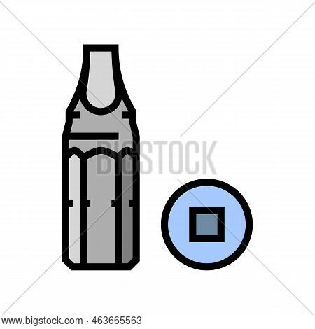 Robertson Screwdriver Bit Color Icon Vector. Robertson Screwdriver Bit Sign. Isolated Symbol Illustr