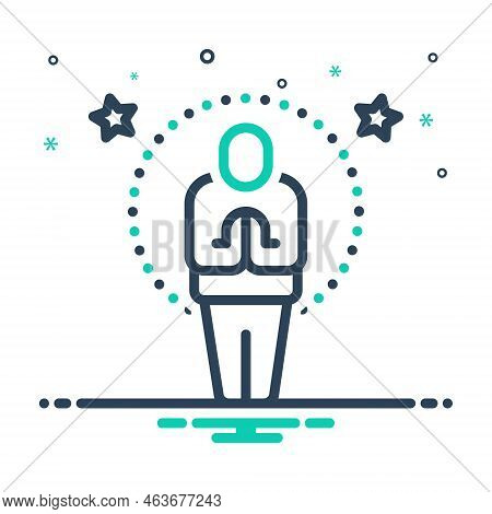 Mix Icon For Pray Implore Beseech Request Supplication Requisition Prayer Worship Faith Respect Gest