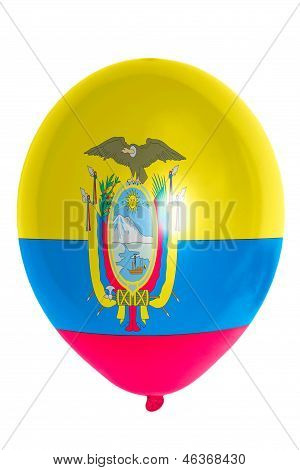 Ekvador içinde renkli ulusal bayrak balon