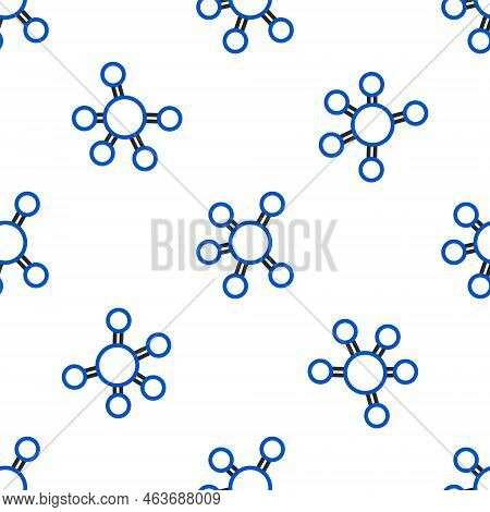 Line Project Team Base Icon Isolated Seamless Pattern On White Background. Business Analysis And Pla