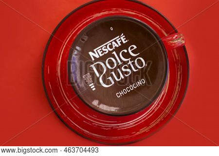 October 16, 2022 Ukraine Kyiv City Nescafe Dolce Gusto Chococino Capsule