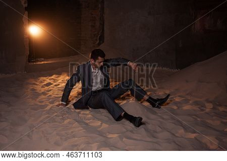 Businessman Building His Business Empire And Envisaging Success. Concept, A Young Financier And His 