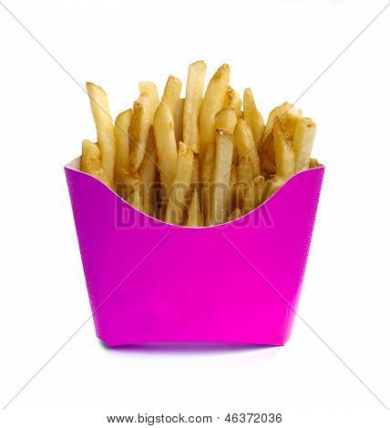 French Fry In Pink Box