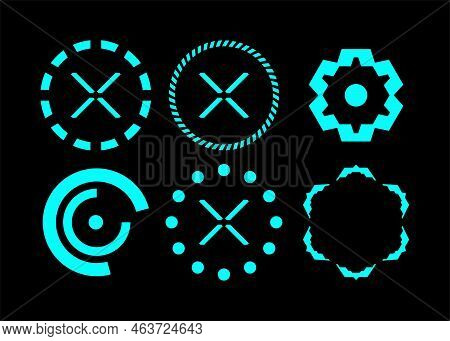 Futuristic Circle Asset Element Hud Interface Editable