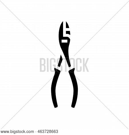 Slip Joint Pliers Glyph Icon Vector. Slip Joint Pliers Sign. Isolated Symbol Illustration