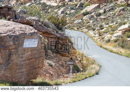 Cederberg, South Africa - Sep 4, 2022: Information Board In The Katbakkies Pass In The Western Cape 
