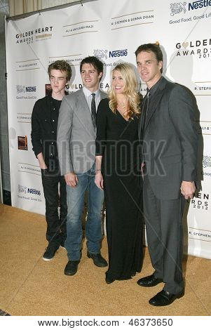 BEVERLY HILLS - MAY 7: Luc Robitaille and family arrive at The 12th Annual Golden Hearts Awards on Monday, May 7, 2012 at the Beverly Wilshire Hotel in Beverly Hills, CA.