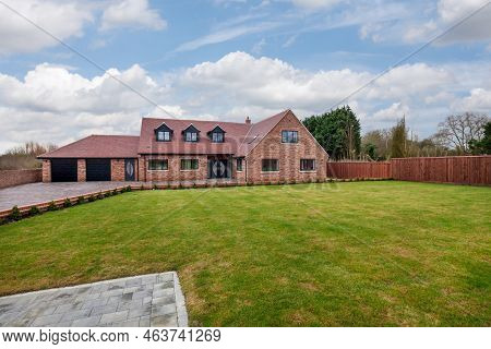 Dry Drayton, Cambridgeshire - Jan 10 2017: Brand New Substantial Modern Contemporary Home With Lands
