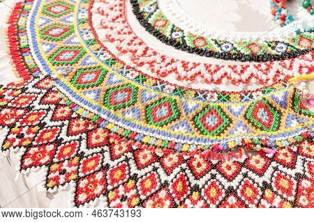 Colorful Beaded Necklaces - Traditional Ukrainian Ethnic Style Jewelry In Vibrant Colours, Hutsul Je