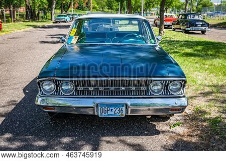 Falcon Heights, Mn - June 19, 2022: High Perspective Front View Of A 1963 Amc Rambler Classic 770 Se