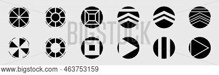 Collection Of Y2k Elements. Collection Of Abstract Graphic Geometric Symbols. Objects In Y2k Style. 