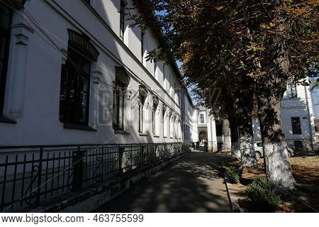 Bucharest, Romania - October 18, 2022: Details With The Exterior Of Scoala Centrala National College