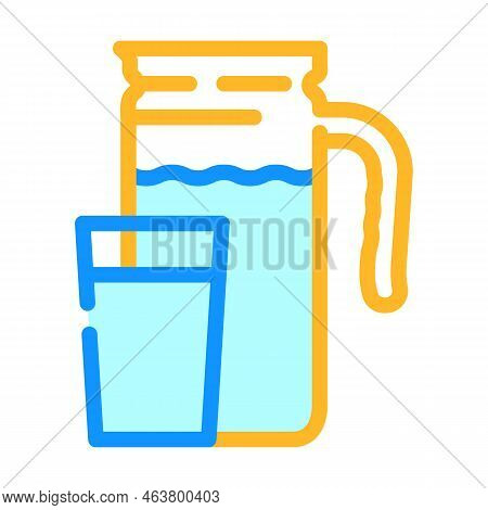 Buttermilk Milk Product Color Icon Vector. Buttermilk Milk Product Sign. Isolated Symbol Illustratio