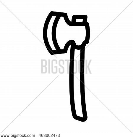 Broad Axe Hatchet Line Icon Vector. Broad Axe Hatchet Sign. Isolated Contour Symbol Black Illustrati