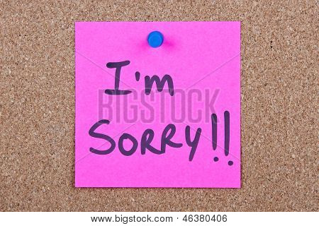 Nota post con I'm Sorry