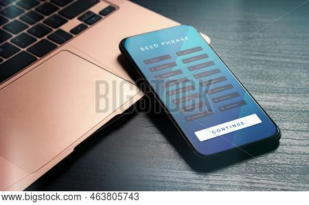 Secret Recovery Mnemonic Seed Phrase For Restore And Backup Crypto Wallet