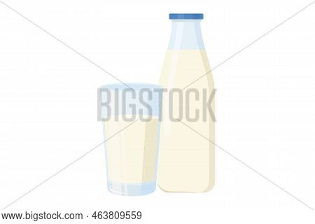 Milk Icon. Milk Flat Vector Isolated On White Background. Milk Symbol Icon For Logo, Web, App, Ui. M