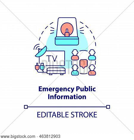 Emergency Information Concept Icon. Communication. Public Health Preparedness Abstract Idea Thin Lin