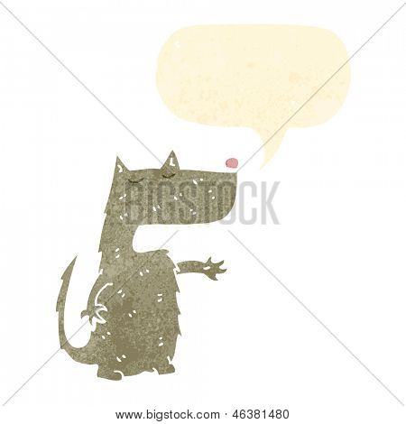 retro cartoon big bad wolf talking