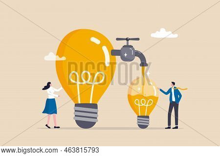 Sharing Idea Or Knowledge Sharing, Transfer Information Or Wisdom To Employees Or Colleagues, Creati