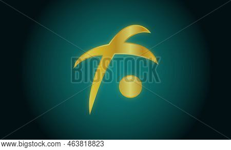 Fusion-fsn Virtual Currency Images. 3d Illustrations. Coin Logo.