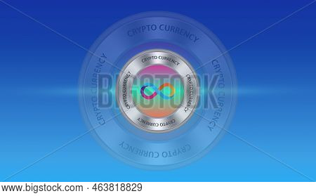 The Internet Computer Virtual Currency Logo. 3d Illustrations.