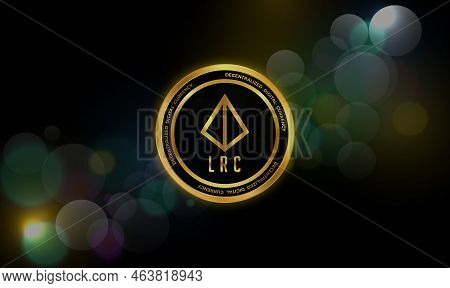 Loopring-lrc Virtual Currency Images. 3d Illustrations. Coin Logo.