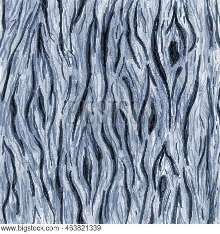 Monochrome Wood Texture. Imitation. Lengthwise Cut. Abstract Lumber Background. Illustration.