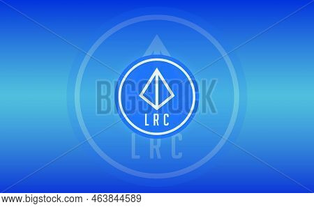 Loopring-lrc Virtual Currency Images. 3d Illustrations. Coin Logo