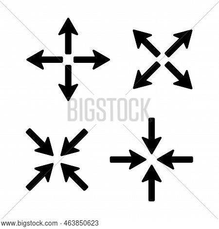 Flat Arrows Crosses For Marketing Design. Team Concept. Vector Illustration. Stock Image.