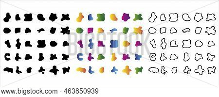 Colored Spots Set. Brochure Background. Vector Illustration. Stock Image.