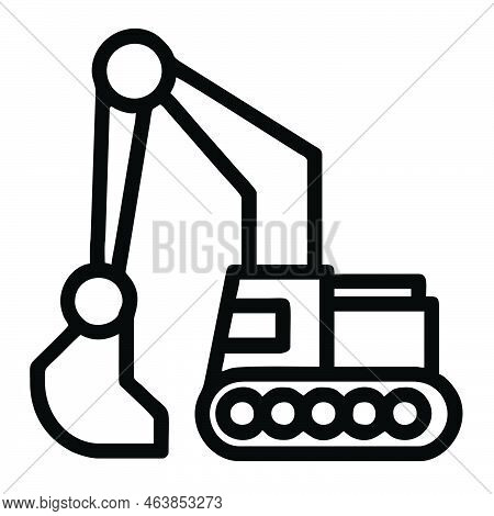Excavator Icon Isolated On White Background From Vehicles Transportation Collection. Excavator Icon 