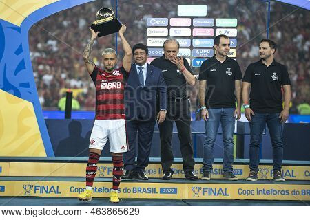 Rio, Brazil - October 19, 2022: De Arrascaeta Player In Match Between Flamengo Vs Corinthians By Sec