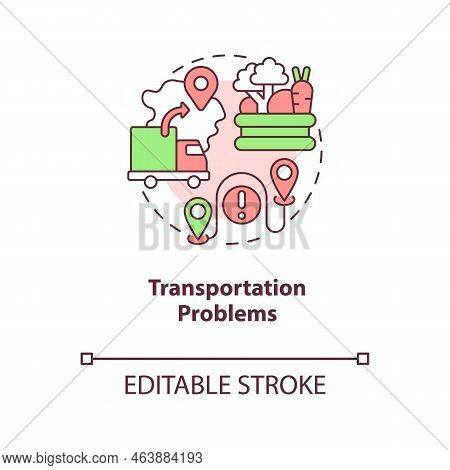 Transportation Problems Concept Icon. Logistical Issues. Delivering Challenges Abstract Idea Thin Li