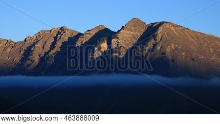 Sunrise Scene In Gsteig Bei Gstaad. Primelod.
