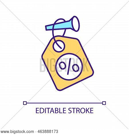 Fixed Price Rgb Color Icon. Pricing Policy. Costs Management. Discount. Commerce And Sales. Isolated