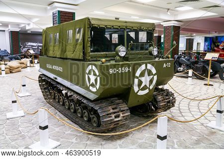 Moscow, Russia - March 6, 2022: World War Ii Tracked Vehicle For Operation In Snow Studebaker M29c W