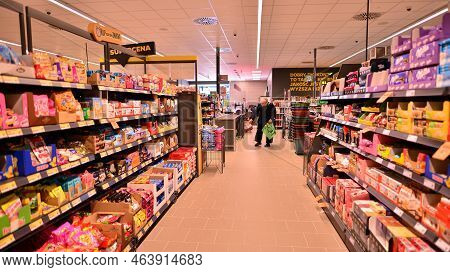 Warsaw, Poland. 10 October 2022. Inside Supermarket Netto In Warsaw