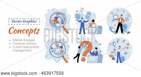 Market Statistics Analysis, Financial Advisor, Customer Relationship Management Business Themes Meta
