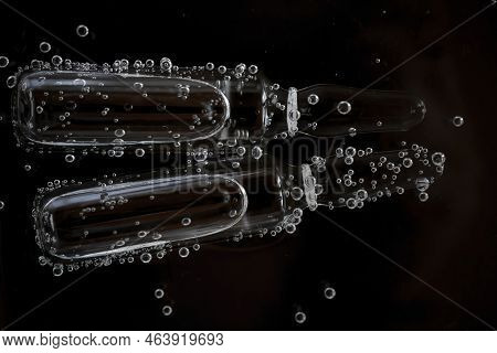Hyaluronic Acid In Ampoules. Ampoule Beauty Products.mesotherapy And Dermabrasion Serum In Ampoules.