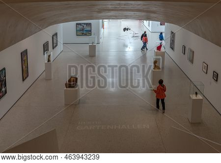 Visitors At The Staedel Museum Frankfurt, Germany