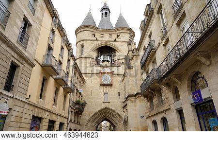 Bordeaux, France - June 4, 2022: La Grosse Cloche Historic Gate In Bordeaux, France